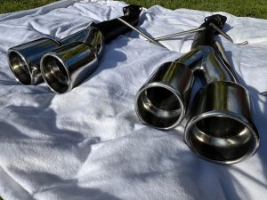 MASERATI 3200 Rear Silencer Back Box Exhaust Delete Tail Pipes (Refurbished).